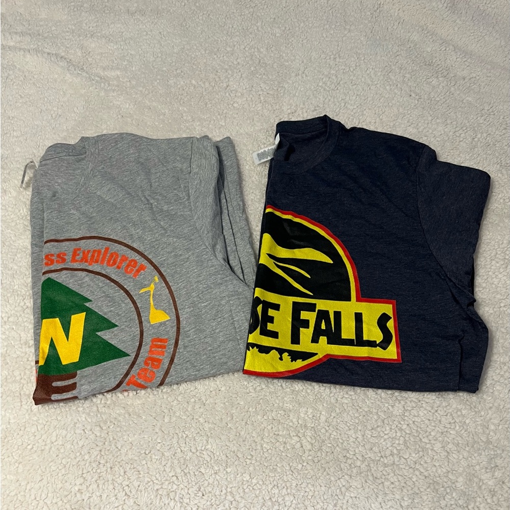Disneys UP graphic design set of t-shirts Navy blue and Gray Adult size XL NWOT